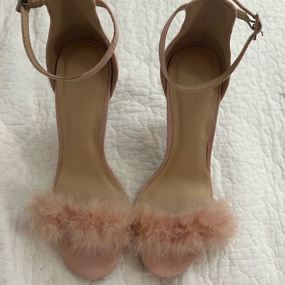 Pink Furry Heels